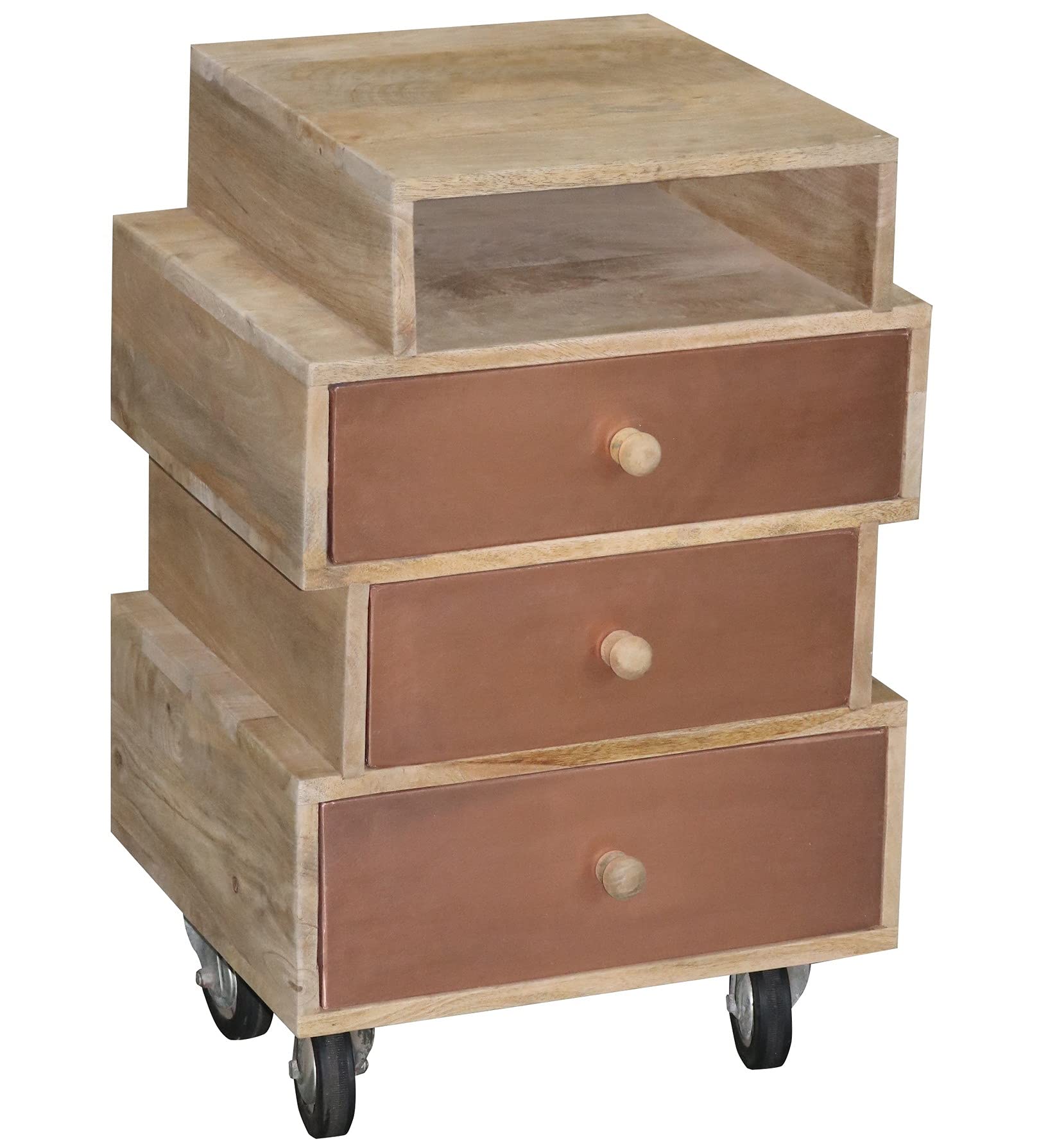 Progressive Furniture Outbound End Table or Nightstand Tan/Copper